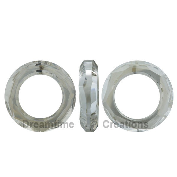 Dreamtime Crystal 4139 Cosmic Ring Fancy Stone Crystal Silver Shade 20mm